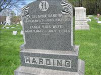 Harding, A. Delavan and Fannie V.